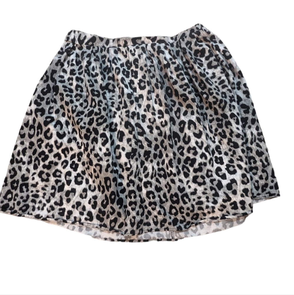 Leopard Print Skirt Womens 2XL Boho 90s Y2K Whimsigoth Grunge Animal Print Goth